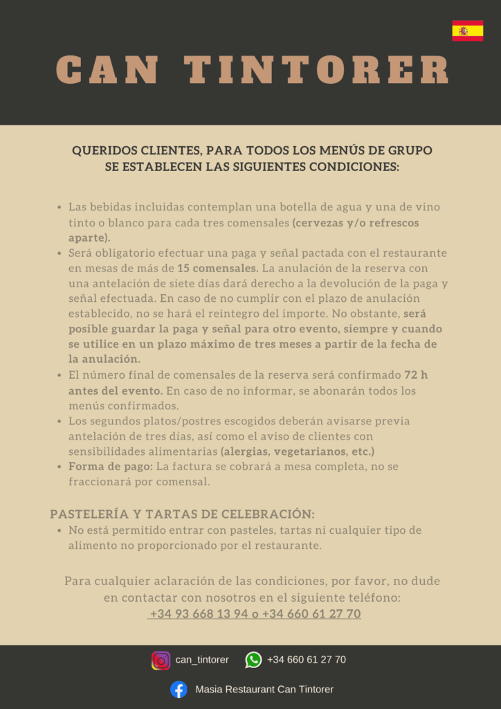 Menús para Grupos · página 1