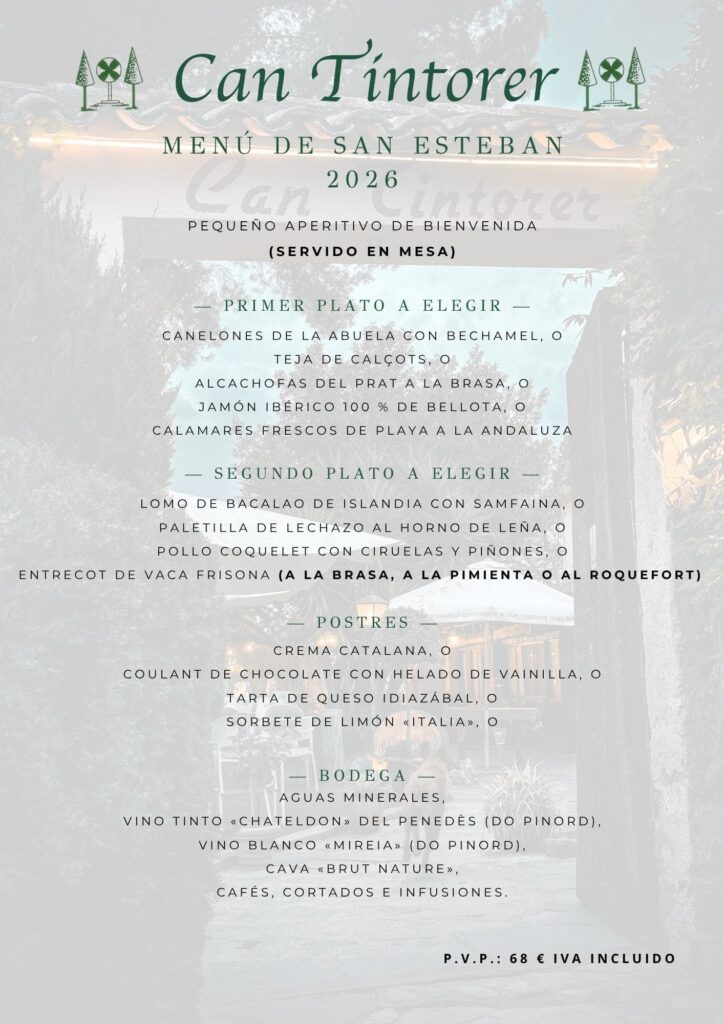 Menú de San Esteban · página 1